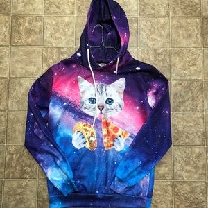 Vibrant kitty hoodie